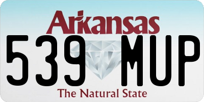 AR license plate 539MUP