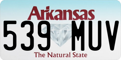 AR license plate 539MUV