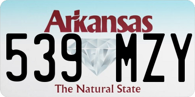 AR license plate 539MZY