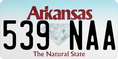 AR license plate 539NAA