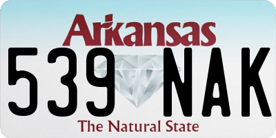AR license plate 539NAK