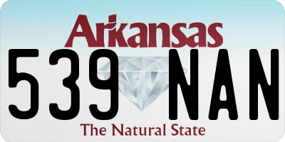 AR license plate 539NAN