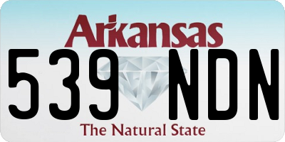 AR license plate 539NDN