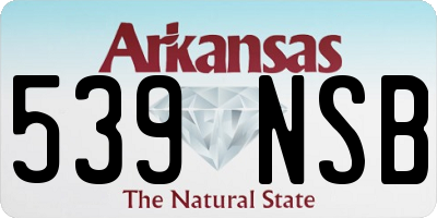 AR license plate 539NSB