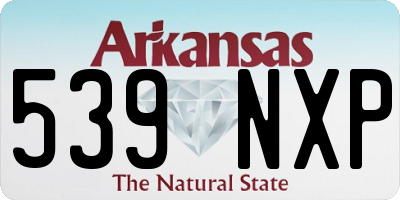 AR license plate 539NXP