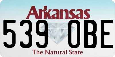 AR license plate 539OBE