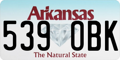 AR license plate 539OBK