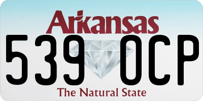 AR license plate 539OCP