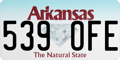 AR license plate 539OFE