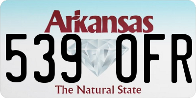 AR license plate 539OFR