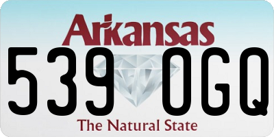 AR license plate 539OGQ