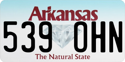 AR license plate 539OHN
