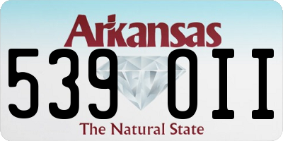 AR license plate 539OII