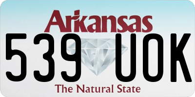 AR license plate 539UOK