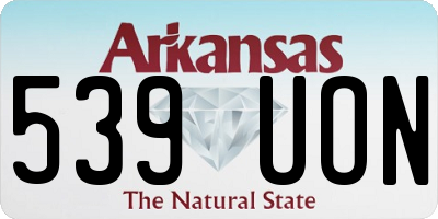 AR license plate 539UON