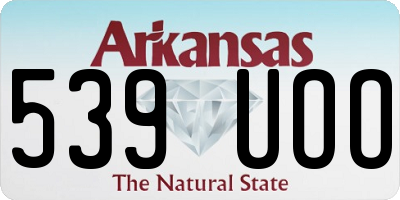 AR license plate 539UOO