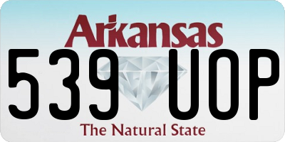 AR license plate 539UOP