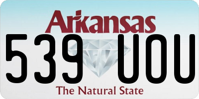 AR license plate 539UOU