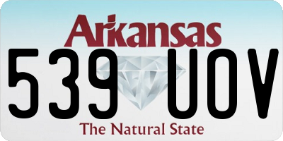 AR license plate 539UOV