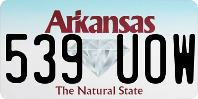 AR license plate 539UOW