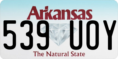 AR license plate 539UOY