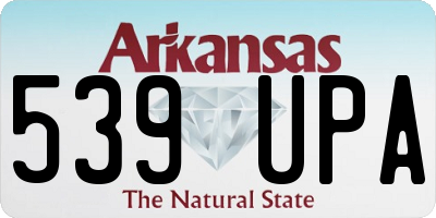 AR license plate 539UPA