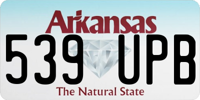 AR license plate 539UPB
