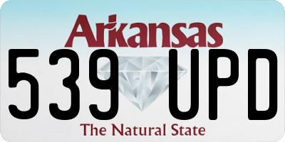 AR license plate 539UPD
