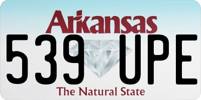 AR license plate 539UPE