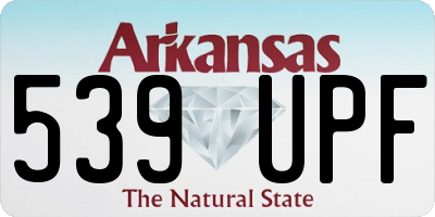 AR license plate 539UPF