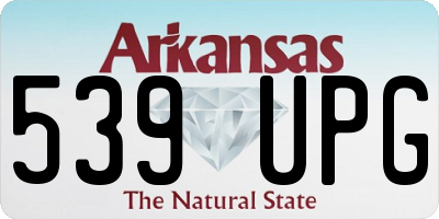 AR license plate 539UPG