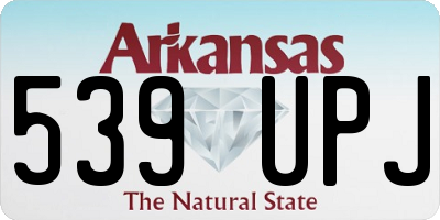 AR license plate 539UPJ