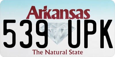 AR license plate 539UPK