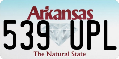 AR license plate 539UPL