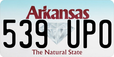AR license plate 539UPO