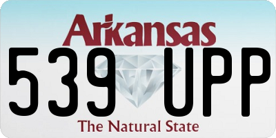 AR license plate 539UPP