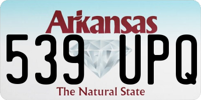 AR license plate 539UPQ