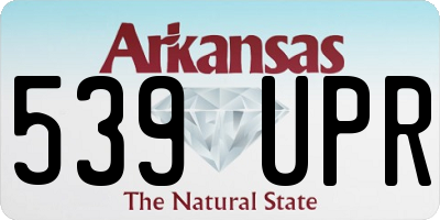 AR license plate 539UPR