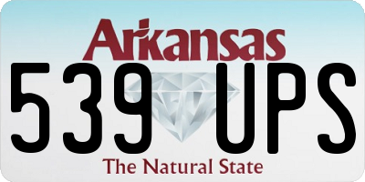 AR license plate 539UPS