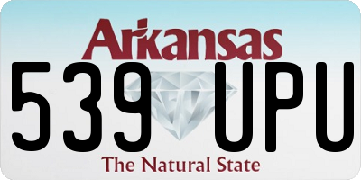 AR license plate 539UPU