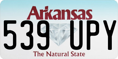 AR license plate 539UPY