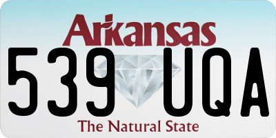 AR license plate 539UQA
