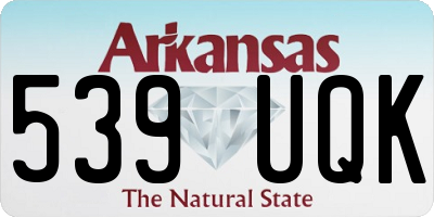 AR license plate 539UQK