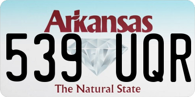 AR license plate 539UQR