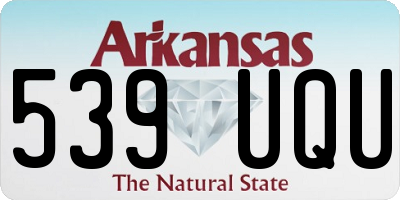 AR license plate 539UQU