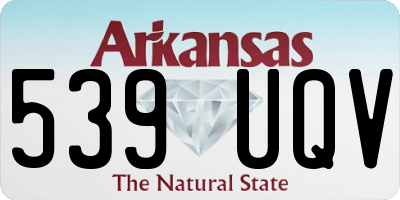 AR license plate 539UQV