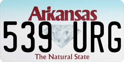 AR license plate 539URG