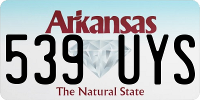 AR license plate 539UYS