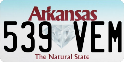 AR license plate 539VEM