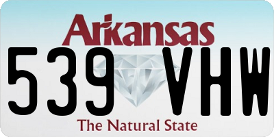 AR license plate 539VHW